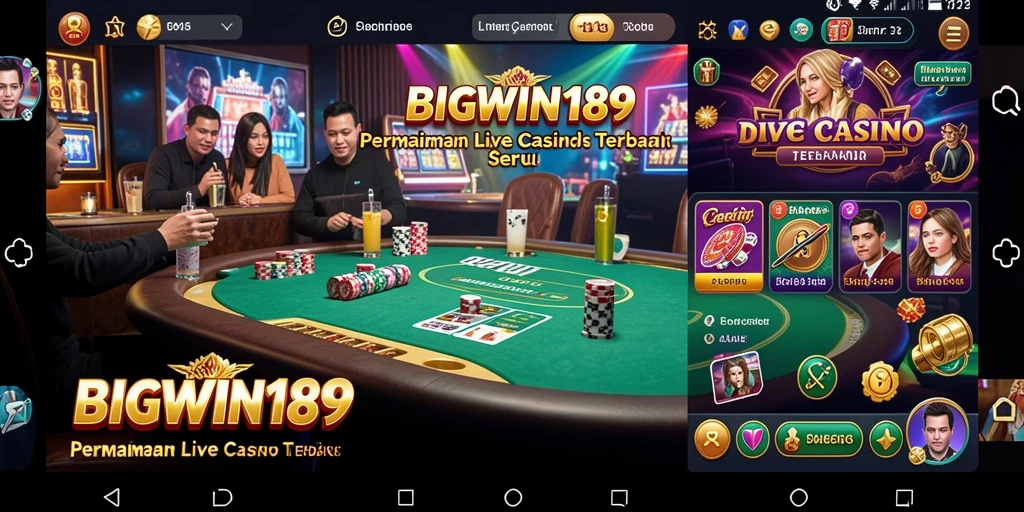Tampilan gameplay Live Casino BIGWIN189 yang menarik dan interaktif.