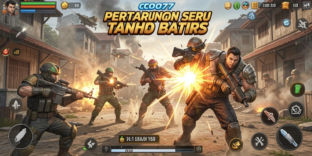 Tampilan dinamis pertarungan dalam COO77 yang mendebarkan.