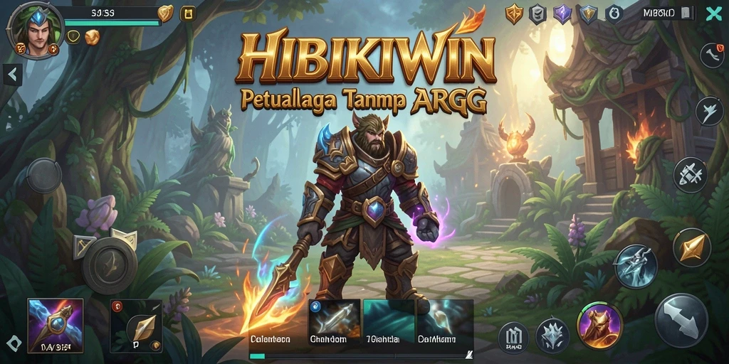 Screenshot HIBIKIWIN menunjukkan pertarungan seru dalam dunia ARPG.