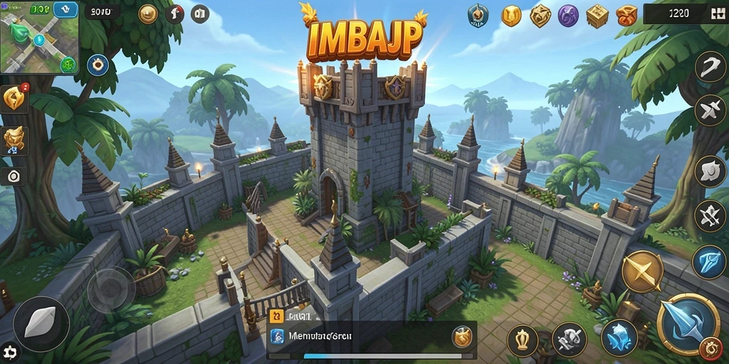 Tangkapan layar gameplay menara pertahanan yang mendebarkan di IMBAJP.