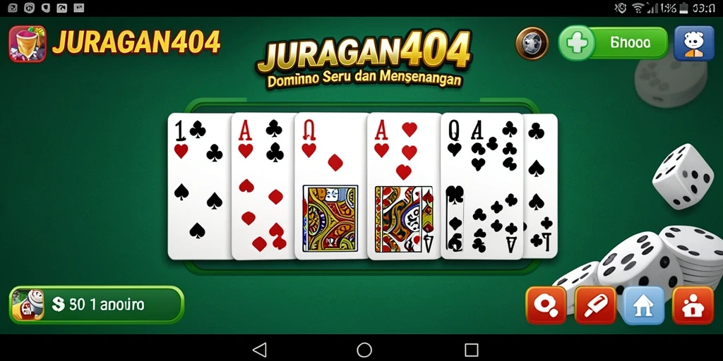 Tampilan gameplay seru dan kompetitif di JURAGAN404.