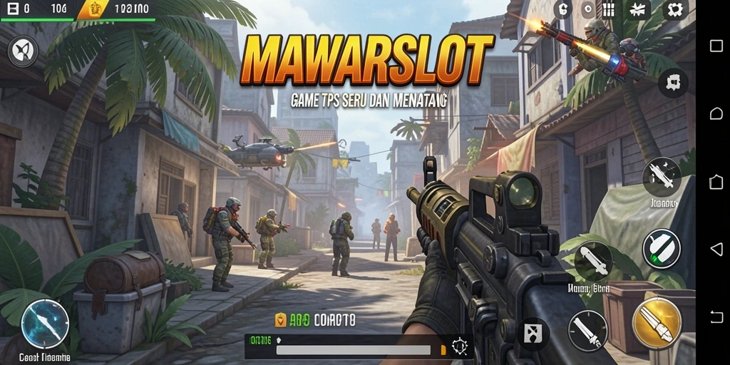 Tampilan gameplay seru di MAWARSLOT dengan aksi TPS yang mendebarkan.