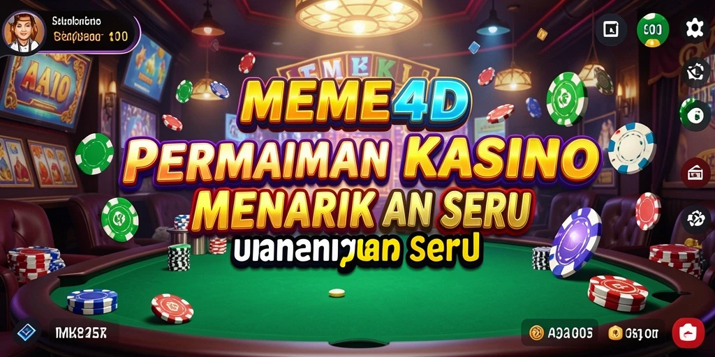 Capture menarik dari gameplay seru MEME4D di kasino virtual.