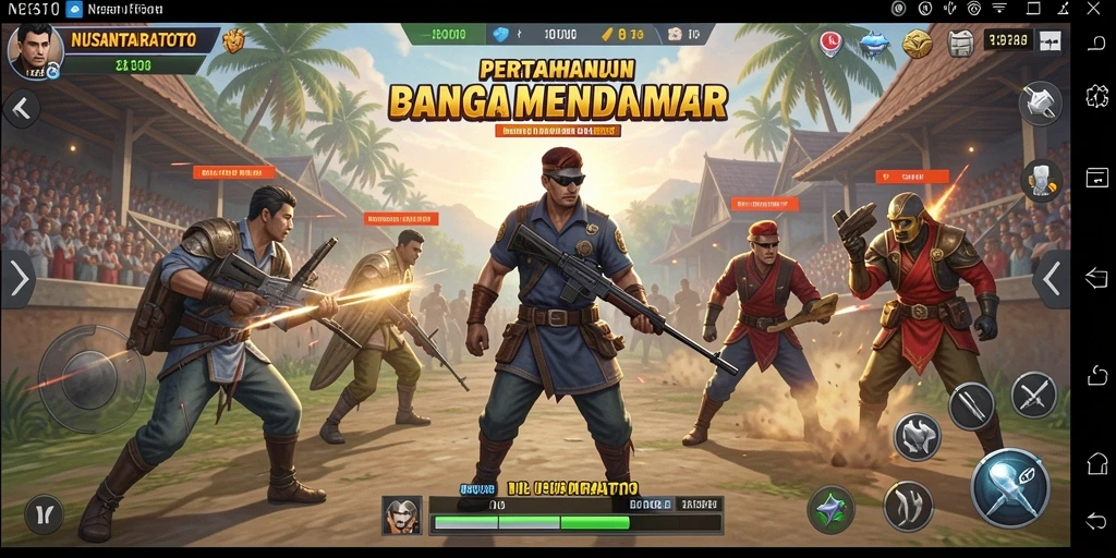 Tangkapan layar NUSANTARATOTO menampilkan aksi seru dalam gameplay Tower Defense.