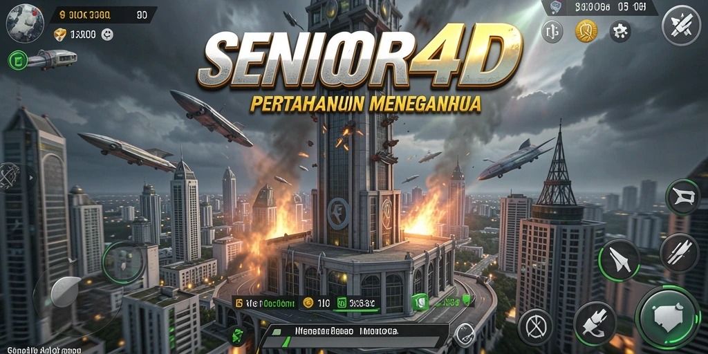 Gameplay seru Tower Defense di SENIOR4D.