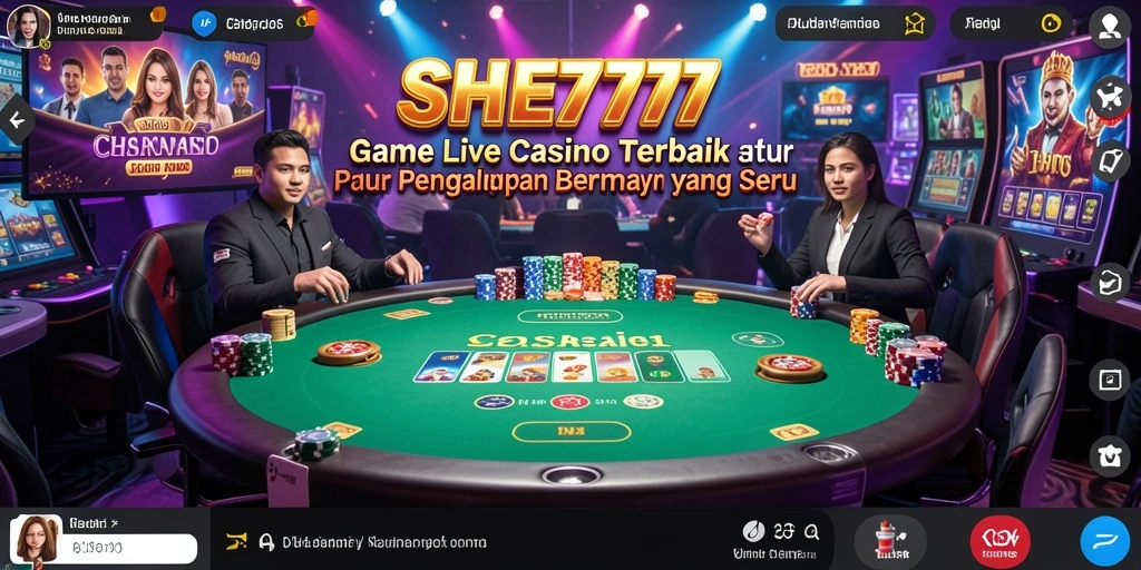 Tampilan gameplay Live Casino yang seru di SHE777.