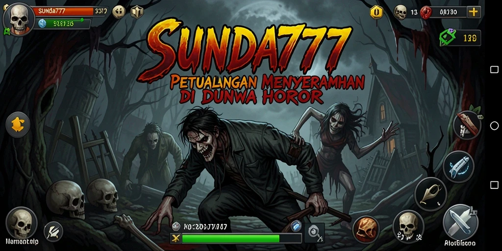 Tangkapan layar SUNDA777 menampilkan suasana menegangkan dalam gameplay horor.
